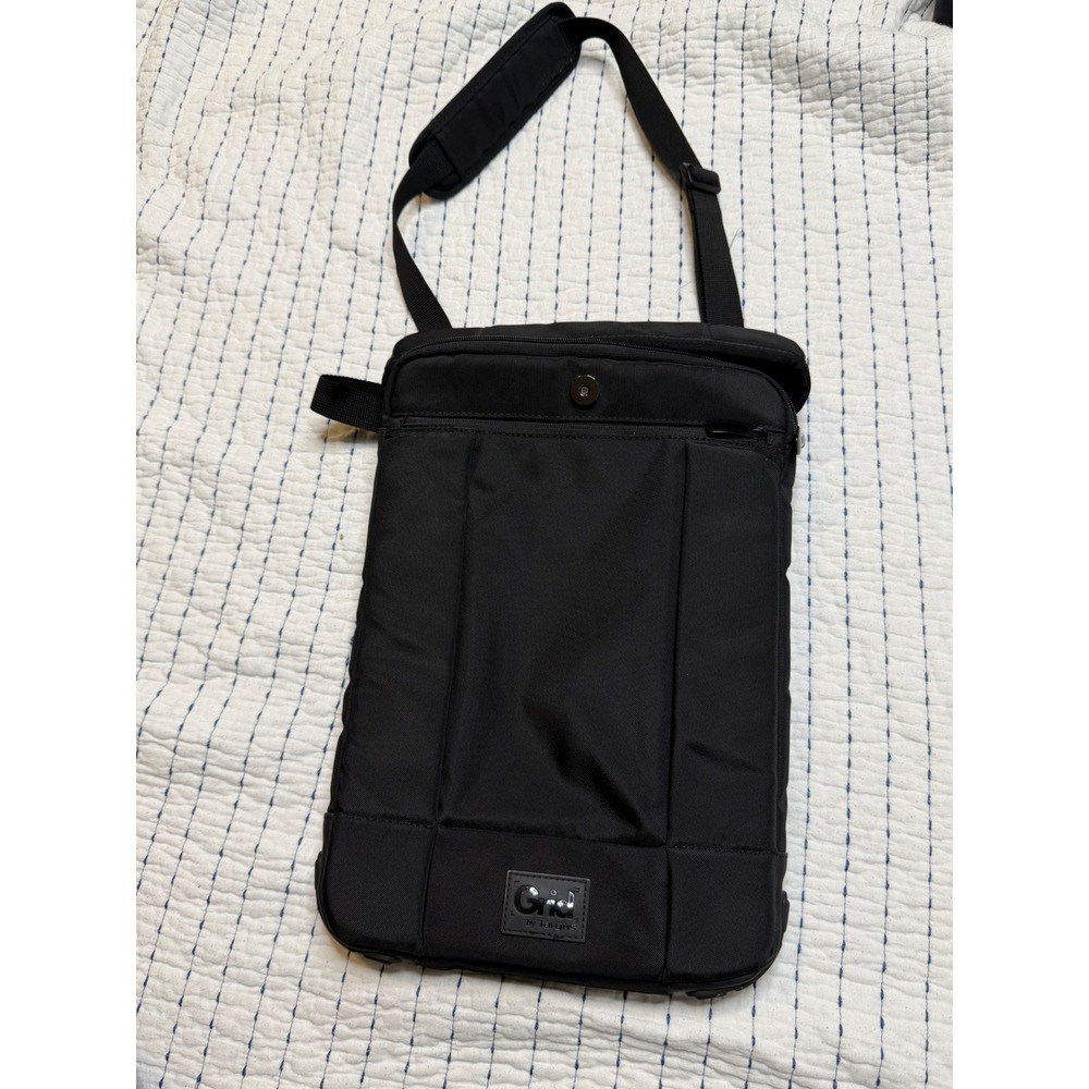 Targus Grid Vertical Slipcase Messenger Bag Black Nylon Tablet Laptop Case